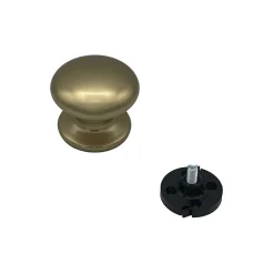 Bouton tirant de porte fixe D70 mm en aluminium Bronze poli - breveté - lot de 6 boutons