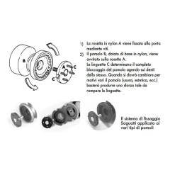 Bouton tirant de porte fixe D70 mm en aluminium Bronze poli - breveté - lot de 6 boutons
