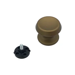 Bouton tirant de porte fixe D70 mm en aluminium Bronze satiné - breveté
