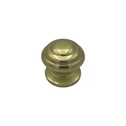 Bouton tirant de porte fixe D70 mm en aluminium Or poli - breveté
