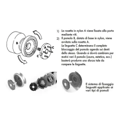 Bouton tirant de porte fixe D70 mm en aluminium Or poli - breveté