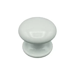 Bouton tirant de porte fixe D70 mm en aluminium BLANC RAL 9010 - breveté - lot de 6 boutons