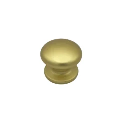 Bouton tirant de porte fixe D70 mm en aluminium Or satiné - breveté - lot de 6 boutons