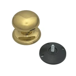 Bouton tirant de porte fixe en laiton D70 mm Laiton poli