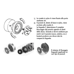 Bouton tirant de porte fixe en laiton D70 mm Laiton poli