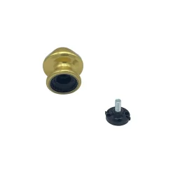 Bouton tirant de porte fixe D60 mm en aluminium Or poli - breveté