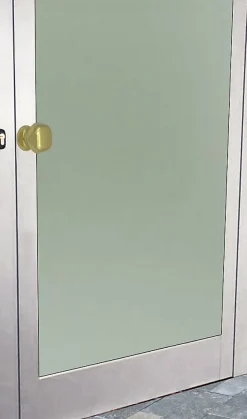 Bouton tirant de porte fixe D60 mm en aluminium Or poli - breveté