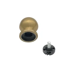 Bouton tirant de porte fixe D50 mm en aluminium Bronze poli - breveté