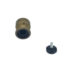 Bouton tirant de porte fixe D50 mm en aluminium Bronze poli - breveté - lot de 6 boutons