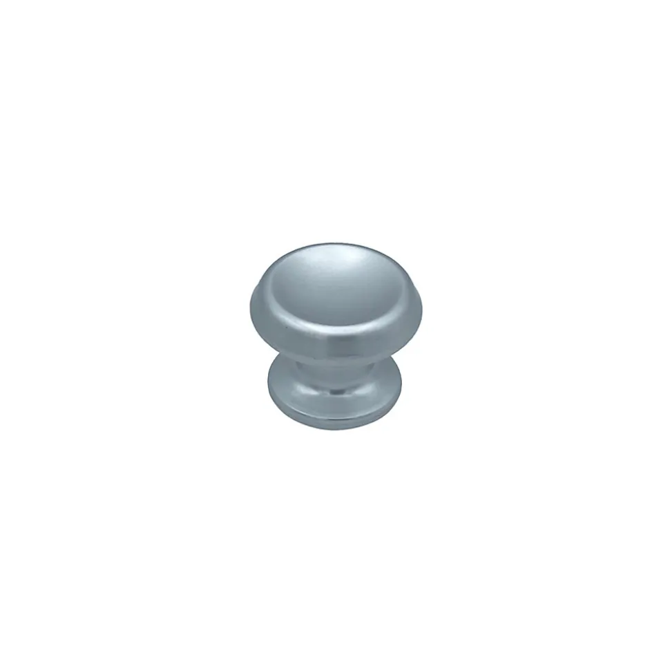 Bouton tirant de porte fixe D60 mm en aluminium Argent poli - breveté - lot de 6 boutons