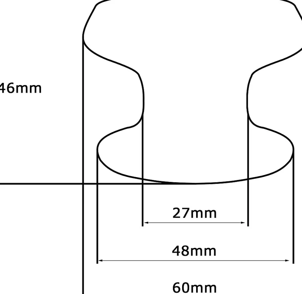 Bouton tirant de porte fixe D60 mm en aluminium Argent poli - breveté - lot de 6 boutons