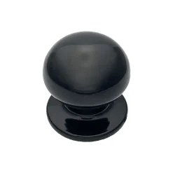 Bouton tirant de porte fixe D70 mm en aluminium NOIR RAL 9005 - breveté
