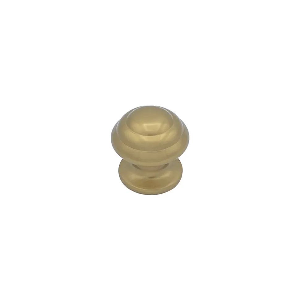 Bouton tirant de porte fixe D60 mm en aluminium Bronze poli - breveté - lot de 6 boutons