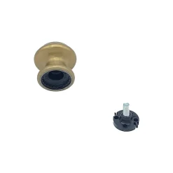 Bouton tirant de porte fixe D60 mm en aluminium Bronze poli - breveté - lot de 6 boutons