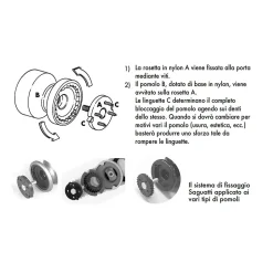 Bouton tirant de porte fixe D80 mm en aluminium Bronze satiné - breveté