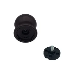 Bouton tirant de porte fixe D70 mm en aluminium Marron foncé - breveté - lot de 6 boutons