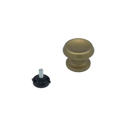 Bouton tirant de porte fixe D60 mm en aluminium Bronze satiné - breveté - lot de 6 boutons