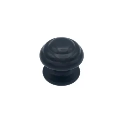 Bouton tirant de porte fixe D80 mm en aluminium Noir - breveté - lot de 6 boutons