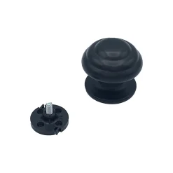 Bouton tirant de porte fixe D80 mm en aluminium Noir - breveté - lot de 6 boutons