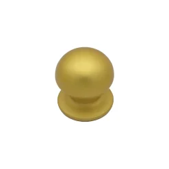 Bouton tirant de porte fixe D70 mm en aluminium Or satiné - breveté