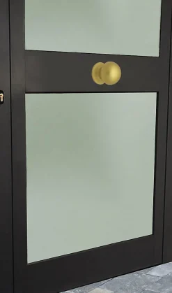 Bouton tirant de porte fixe D70 mm en aluminium Or satiné - breveté