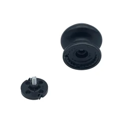 Bouton tirant de porte fixe D80 mm en aluminium Noir - breveté
