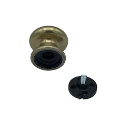 Bouton tirant de porte fixe D70 mm en aluminium Bronze poli - breveté