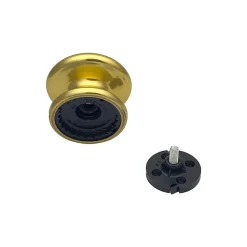 Bouton tirant de porte fixe D80 mm en aluminium Or poli - breveté