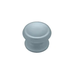 Bouton tirant de porte fixe D80 mm en aluminium Gris argent - breveté - lot de 6 boutons