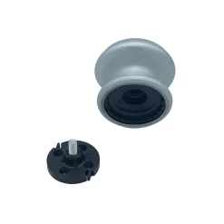 Bouton tirant de porte fixe D80 mm en aluminium Gris argent - breveté - lot de 6 boutons
