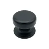 Bouton tirant de porte fixe D70 mm en aluminium NOIR RAL 9005 - breveté - lot de 6 boutons