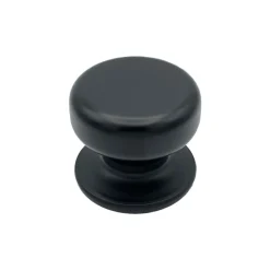 Bouton tirant de porte fixe D70 mm en aluminium NOIR RAL 9005 - breveté - lot de 6 boutons