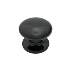 Bouton tirant de porte fixe D70 mm en aluminium NOIR RAL 9005 - breveté - lot de 6 boutons