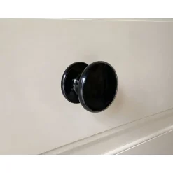 Bouton tirant de porte fixe D70 mm en aluminium NOIR RAL 9005 - breveté - lot de 6 boutons
