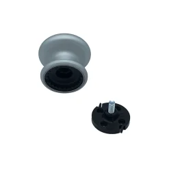 Bouton tirant de porte fixe D70 mm en aluminium Gris argent - breveté