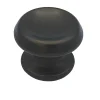 Bouton tirant de porte fixe D60 mm en aluminium Marron foncé - breveté