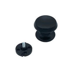 Bouton tirant de porte fixe D70 mm en aluminium Noir - breveté