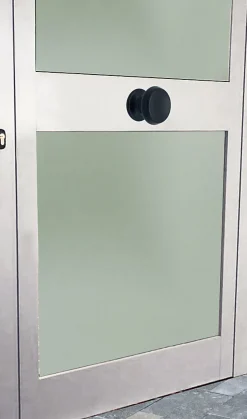 Bouton tirant de porte fixe D70 mm en aluminium Noir - breveté