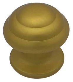 Bouton tirant de porte fixe D60 mm en aluminium Or satiné - breveté - lot de 6 boutons