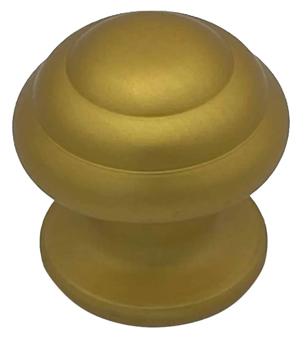 Bouton tirant de porte fixe D60 mm en aluminium Or satiné - breveté - lot de 6 boutons