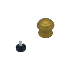 Bouton tirant de porte fixe D60 mm en aluminium Or satiné - breveté - lot de 6 boutons