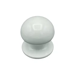 Bouton tirant de porte fixe D70 mm en aluminium BLANC RAL 9010 - breveté