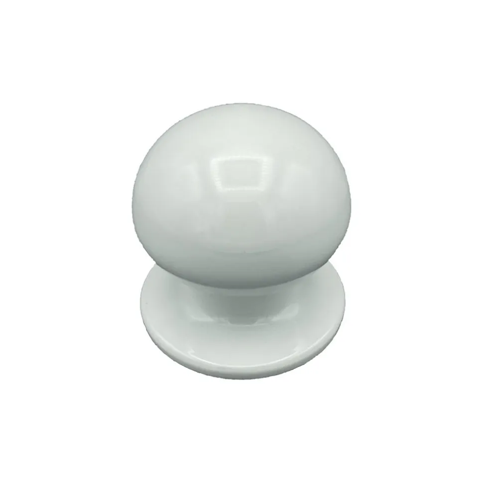 Bouton tirant de porte fixe D70 mm en aluminium BLANC RAL 9010 - breveté