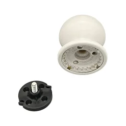 Bouton tirant de porte fixe D70 mm en aluminium BLANC RAL 9010 - breveté