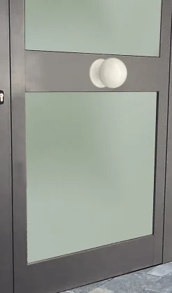 Bouton tirant de porte fixe D70 mm en aluminium BLANC RAL 9010 - breveté