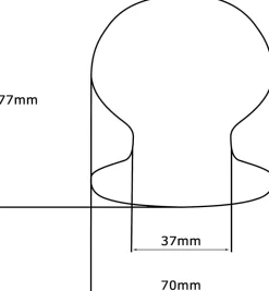 Bouton tirant de porte fixe D70 mm en aluminium BLANC RAL 9010 - breveté