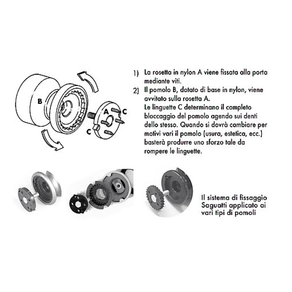Bouton tirant de porte fixe D70 mm en aluminium BLANC RAL 9010 - breveté