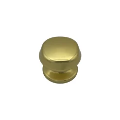 Bouton tirant de porte fixe D70 mm en aluminium Or poli - breveté - lot de 6 boutons
