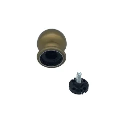 Bouton tirant de porte fixe D50 mm en aluminium Bronze satiné - breveté