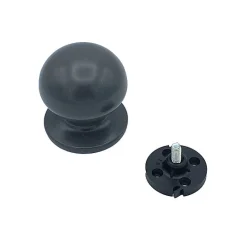 Bouton tirant de porte fixe D70 mm en aluminium GRIS ANTIQUE - breveté - lot de 6 boutons